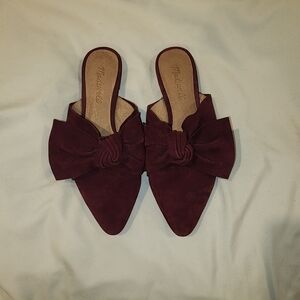 Madewell Women's Burgundy Bow Mules